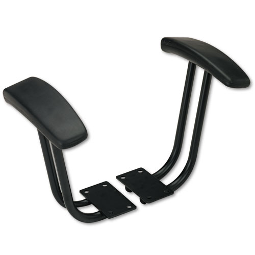 Alera固定t臂间隔和本质系列椅子和凳子，黑色