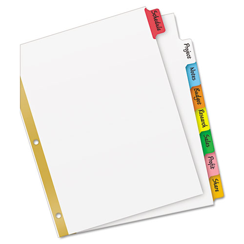 Big Tab WriteOn Dividers w/Erasable Laminated Tabs, Clear, Set of 8