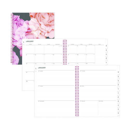 Joselyn+Weekly%2FMonthly+Planner%2C+Floral+Artwork%2C+11+x+8.5%2C+Pink%2FPeach%2FBlack+Cover%2C+12-Month+%28Jan+to+Dec%29%3A+2025