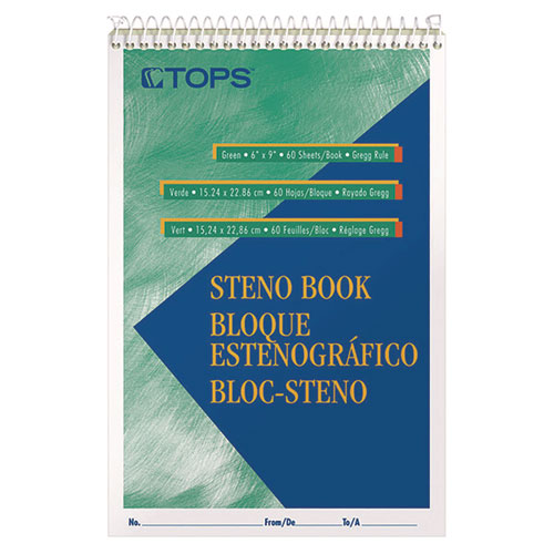 Gregg+Steno+Pads%2C+Gregg+Rule%2C+60+Green-Tint+6+x+9+Sheets