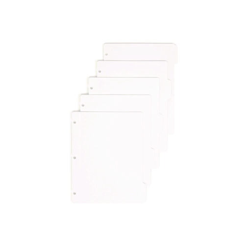 Three-Ring+Binder+Index+Divider%2C+5-Tab%2C+11+x+8.5%2C+White%2C+20+Sets