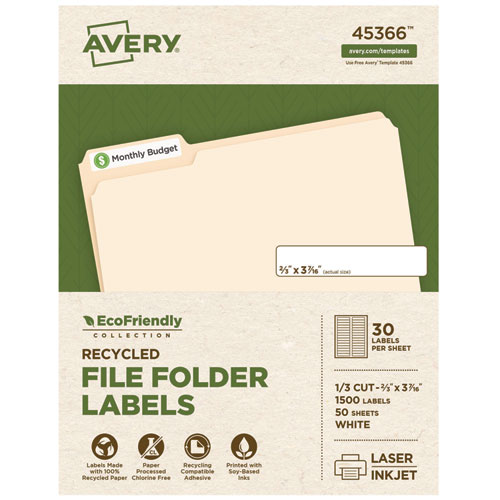 EcoFriendly+Permanent+File+Folder+Labels%2C+0.66+x+3.44%2C+White%2C+30%2FSheet%2C+50+Sheets%2FPack