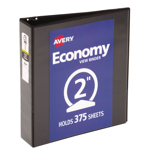 Economy+View+Binder+with+Round+Rings+%2C+3+Rings%2C+2%22+Capacity%2C+11+x+8.5%2C+Black%2C+%285730%29