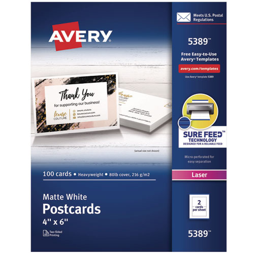 Printable+Postcards%2C+Laser%2C+80+lb%2C+4+x+6%2C+Uncoated+White%2C+100+Cards%2C+2%2FCards%2FSheet%2C+50+Sheets%2FBox