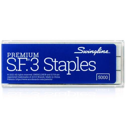 S.F.+3+Premium+Staples%2C+0.25%22+Leg%2C+0.5%22+Crown%2C+Steel%2C+5%2C000%2FBox