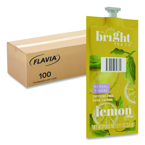 The+Bright+Tea+Co.+Lemon+Herbal+Tea+Freshpack%2C+Lemon%2C+0.11+oz+Pouch%2C+100%2FCarton