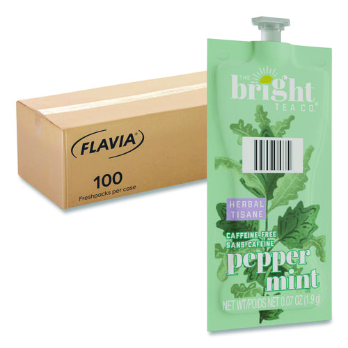 The+Bright+Tea+Co.+Peppermint+Herbal+Tea+Freshpack%2C+Peppermint%2C+0.07+oz+Pouch%2C+100%2FCarton