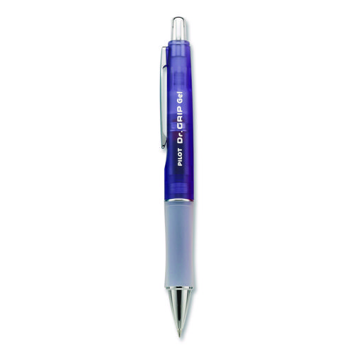 Dr.+Grip+Gel+Pen%2C+Retractable%2C+Fine+0.7+mm%2C+Black+Ink%2C+Translucent+Purple+Barrel