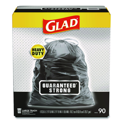 Guaranteed+Strong+Large+Drawstring+Trash+Bags%2C+Three-Ply%2C+30+gal%2C+1.05+mil%2C+30%22+x+33%22%2C+Black%2C+90%2FCarton