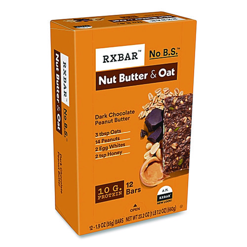 Gluten-Free+Peanut+Butter+Dark+Chocolate+Protein+Bar%2C+1.9+oz+Bar%2C+12%2FBox