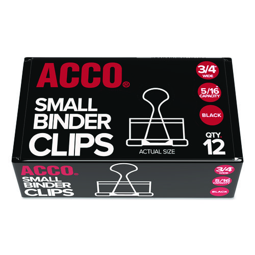 Binder+Clips%2C+Small%2C+Black+Silver%2C+Dozen