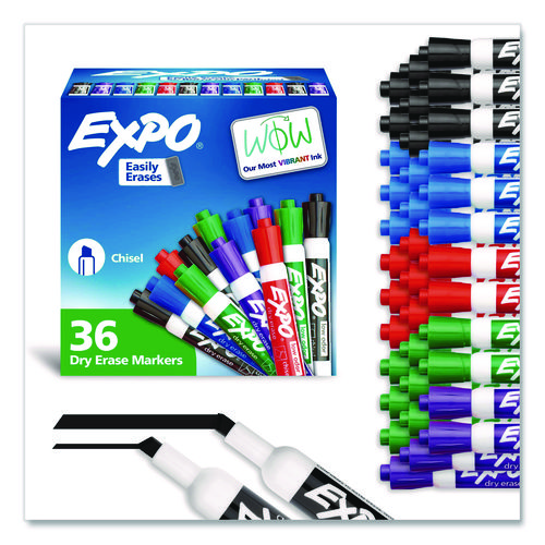 Low-Odor+Dry-Erase+Marker+Value+Pack%2C+Broad+Chisel+Tip%2C+Assorted+Colors%2C+36%2FBox