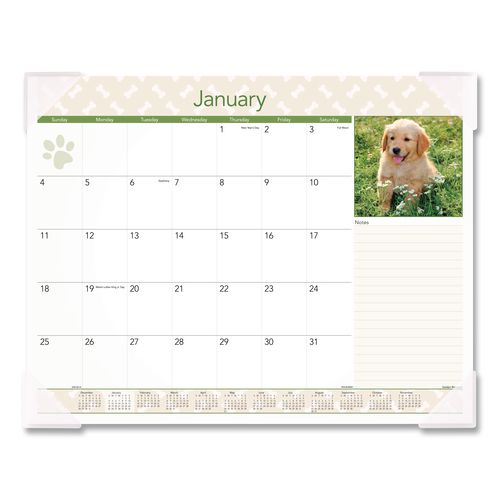 Puppies+Monthly+Desk+Pad+Calendar%2C+Puppies+Photography%2C+22+x+17%2C+White+Sheets%2C+Clear+Corners%2C+12-Month+%28Jan+to+Dec%29%3A+2025