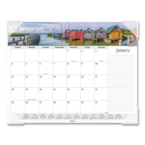 Seascape+Panoramic+Desk+Pad%2C+Seascape+Panoramic+Photography%2C+22+x+17%2C+White+Sheets%2C+Clear+Corners%2C+12-Month+%28Jan-Dec%29%3A+2025