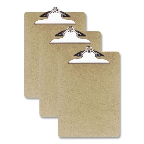 Recycled+Hardboard+Clipboard%2C+1%22+Clip+Capacity%2C+Holds+8.5+x+11+Sheets%2C+Brown%2C+3%2FPack