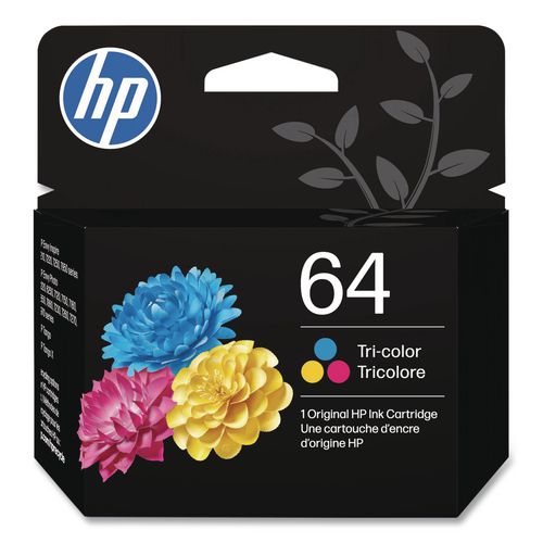 HP+64%2C+%28N9J89AN%29+Tri-Color+Original+Ink+Cartridge