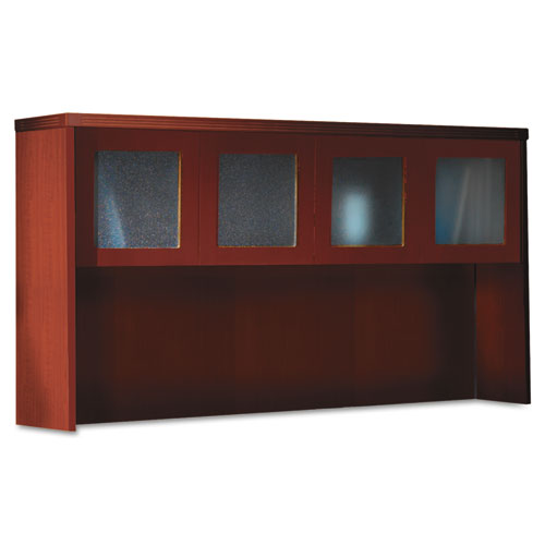 MLNAHG72LCR Mayline Aberdeen Series Laminate Glass Door Hutch, 72W X 15D X 39-1/4H, Cherry