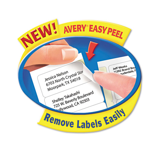 Avery 5160 Easy Peel Laser Address Labels, 1 x 25/8, White, 3000/Box