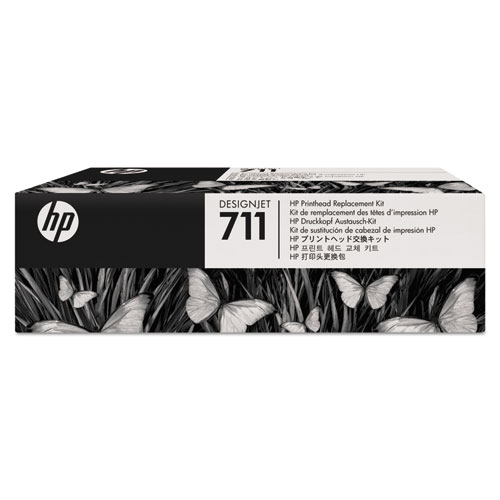 HP 711， (C1Q10A)黑色/青色/品红/黄色打印头