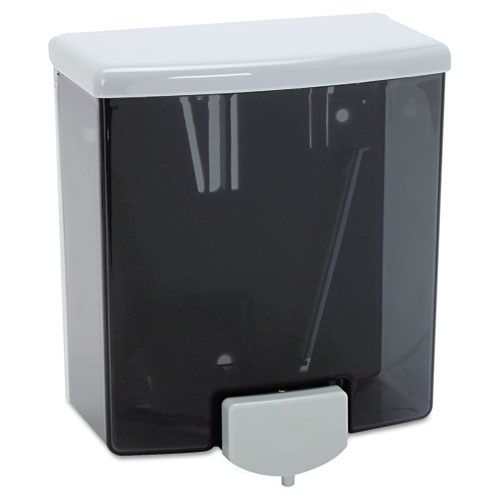 经典系列表面安装液体肥皂分配器，40盎司，5.81 x 3.31 x 6.88年,黑色/灰色