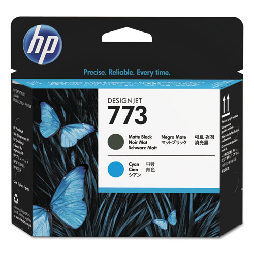 HP 773， (C1Q20A)青色/哑光黑色打印头