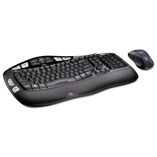 MK550无线波键盘+鼠标组合，2.4 GHz频率/30英尺无线范围，黑色