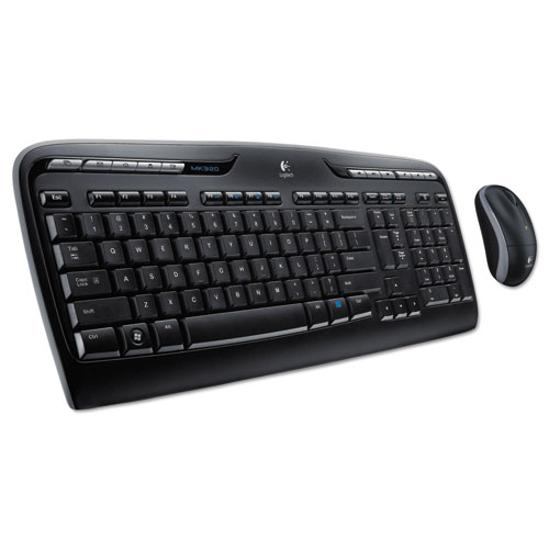 MK320无线键盘+鼠标组合，2.4 GHz频率/30英尺无线范围，黑色
