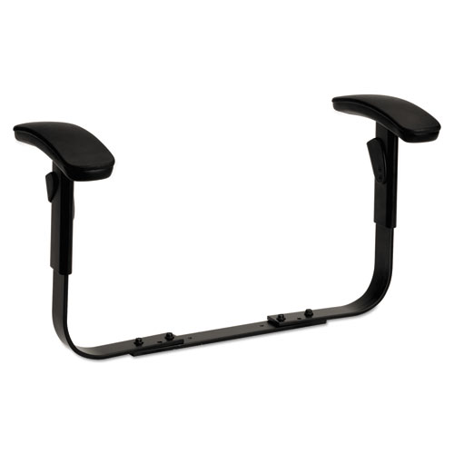 高度可调t型扶手，用于舒适任务系列旋转任务椅，黑色