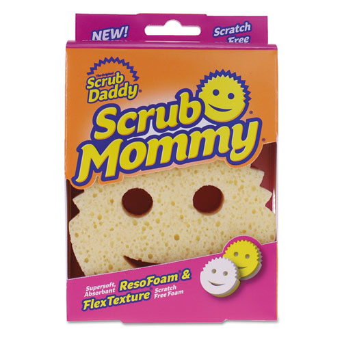 Scrub Mommy Dual Sided Sponge, Yellow, 4 x 6 x 1 1/2 American Warehouse