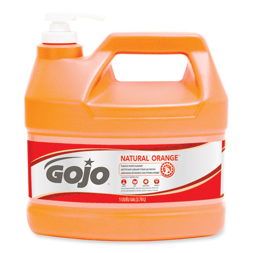 天然橙色浮石洗手液，柑橘，1加仑泵瓶，2/纸箱