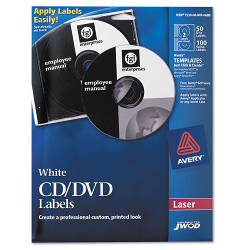 AbilityOne™ 7530015549538 Avery Cd/Dvd Label Maker Kit NSN5549538