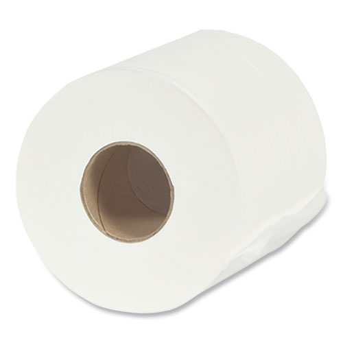 单层标准浴室纸巾，化粪池安全，白色，4.4英寸宽，1500张/卷，48卷/箱