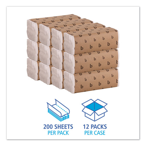 C Fold Paper Towels, Bleached White, 200 Sheets/ Pack, 12 Packs