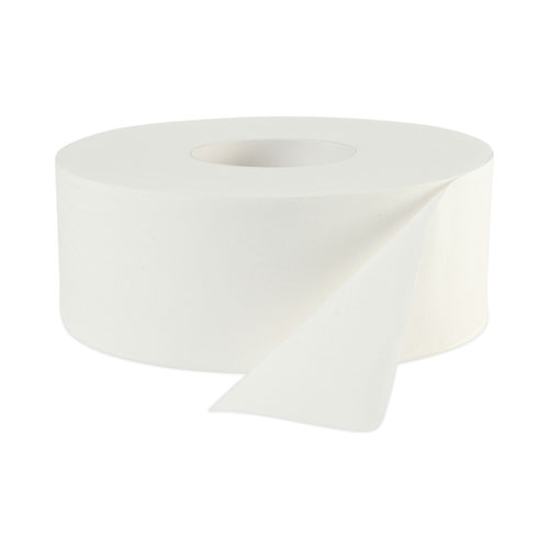 JRT沐浴纸巾，巨型，化粪池安全，2层，白色，3.5英寸× 1000英尺，12卷/纸箱