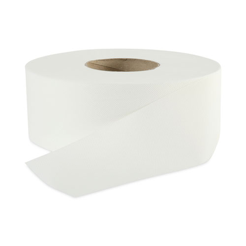 超大卷浴室纸巾，化粪池安全，2层，白色，3.2" x 525英尺，12卷/纸箱