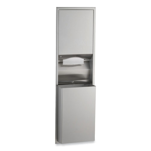 ClassicSeries+Recessed+Convertible+Paper+Towel+Dispenser%2FWaste+Receptacle%2C+15.19+x+7.09+x+56%2C+Satin+Stainless+Steel