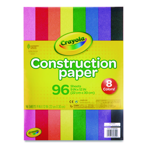 Construction+Paper%2C+9+x+12%2C+Assorted+Colors%2C+96+Sheets%2FPack