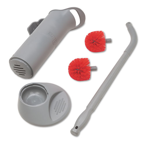 Unger BBWHR Ergo Toilet Bowl Brush System Wand, Brush Holder & 2 Heads, UNGBBWHR ZumaOffice