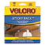 VEK90082 - Sticky-Back Hook and Loop Fastener Tape with Dispenser, 3/4 x 15 ft. Roll, White