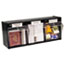 DEF20304OP - Tilt Bin Plastic Storage System, 3 Bins, 23 5/8 x 7 3/4 x 9 1/2, Black