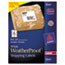 AVE5524 - White Weatherproof Laser Shipping Labels, 3-1/3 x 4, 300/Pack