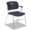 SAF4286BL - Veer Series Stacking Chair With Arms, Sled Base, Black/Chrome, 4/Carton