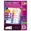 AVE11186 - Ready Index Contemporary Contents Divider, 1-8, Multicolor, Letter, 6 Sets