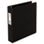 UNV33411 - Suede Finish Vinyl Round Ring Binder With Label Holder, 1-1/2" Capacity, Black