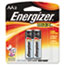 EVEE91BP2 - MAX Alkaline Batteries, AA, 2 Batteries/Pack