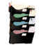 OIC21724 - Wall Filing System, Four Pockets, 23 1/4 x 15 3/4 x 3 7/8, Plastic, Black