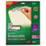 AVE6466 - Removable Filing Labels for Inkjet/Laser, 2/3 x 3-7/16, Assorted, 750/Pack