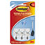 MMM17067CLR - Clear Hooks & Strips, Plastic/Wire, Small, 3 Hooks w/ 4 Adhesive Strips per Pack