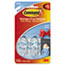 MMM17092CLR - Clear Hooks and Strips, Plastic, Small, 2 Hooks with 4 Adhesive Strips per Pack