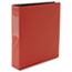 UNV34416 - Suede Finish Vinyl Round Ring Binder With Label Holder, 2" Capacity, Red